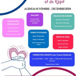 Soutien aux aidants, programme des activités de la PFAR