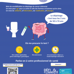 Mars Bleu, sensibilisation au dépistage du cancer colorectal