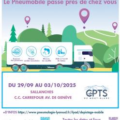 Dépistage cancer du poumon, le Pneumobile du 29/09 au 03/10/2025